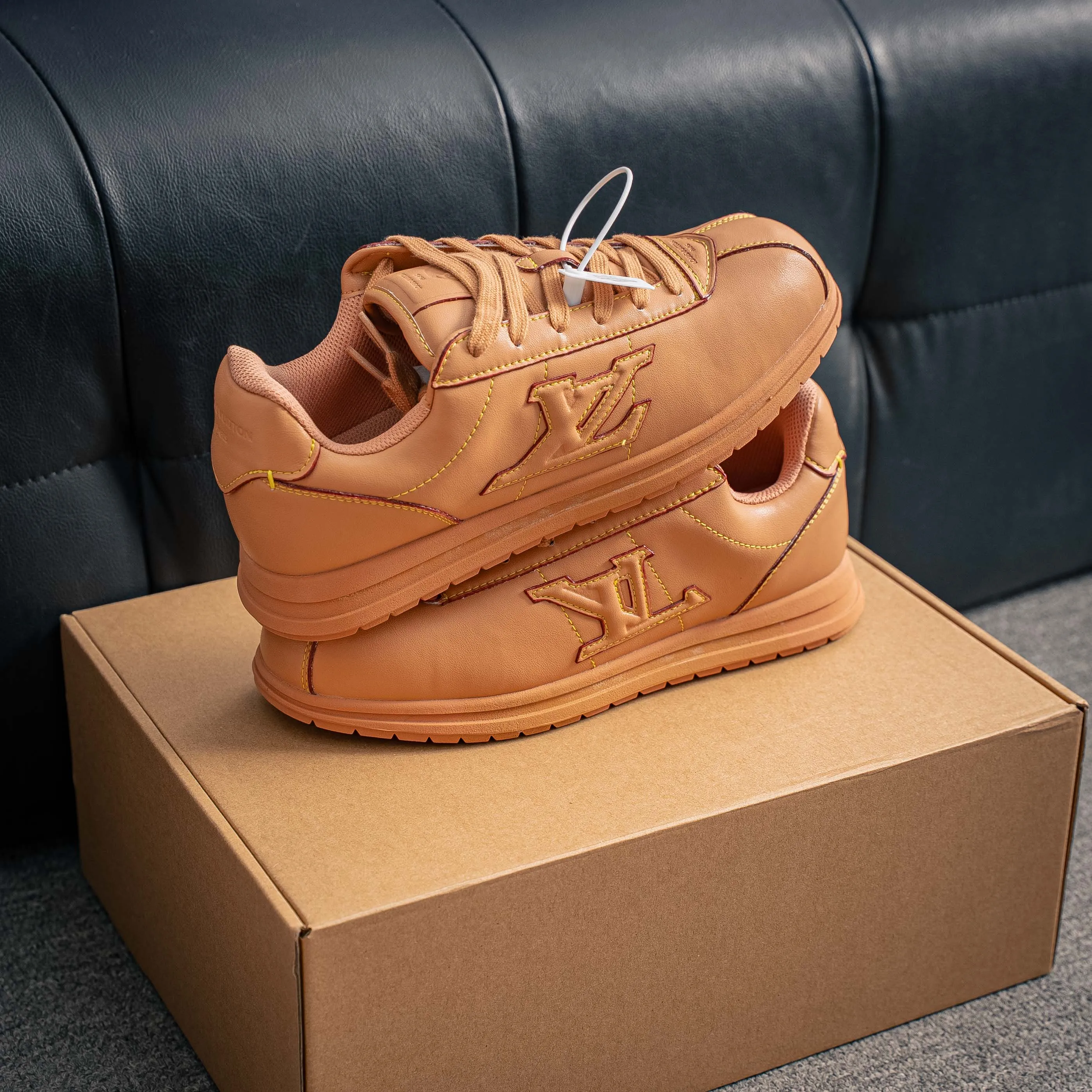 # LOUIS VUITTON x Nigo lv Buttersoft Cowhide Leather FW 25 Lace-Up Low-Top Shoes Same Style